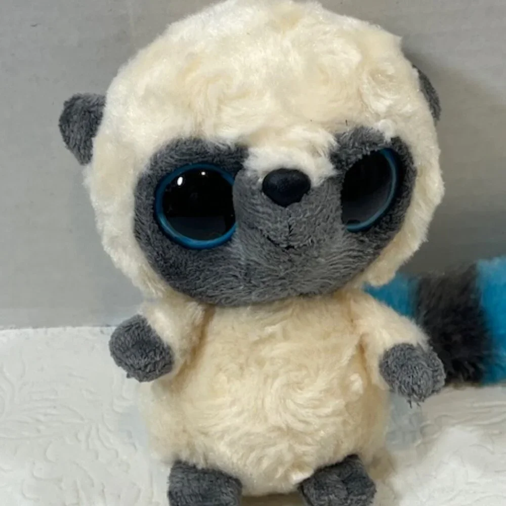 Yoohoo & Friends Ivory/Gray Lemur Long Tail Plush Soft Stuffed Animal Toy 5" - Picture 4 of 10